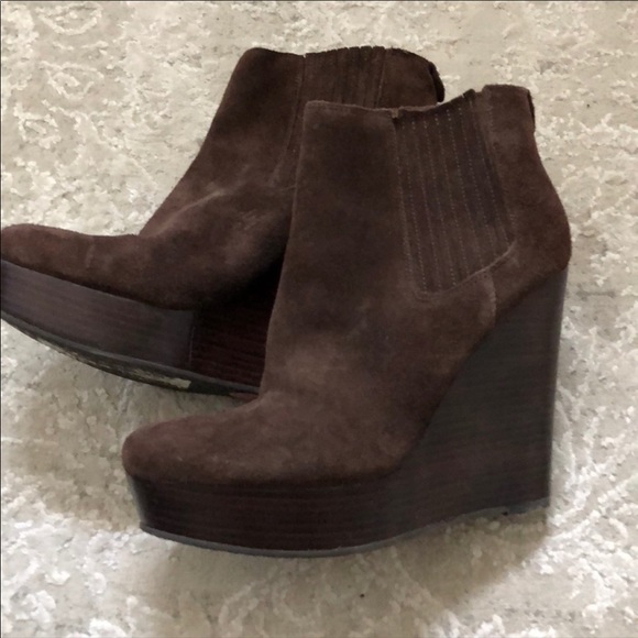 Michael Kors platform wedge ankle boots - Picture 1 of 7